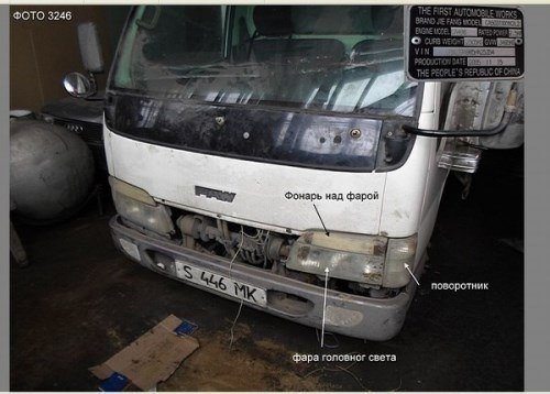 Фары FAW CA3252 R